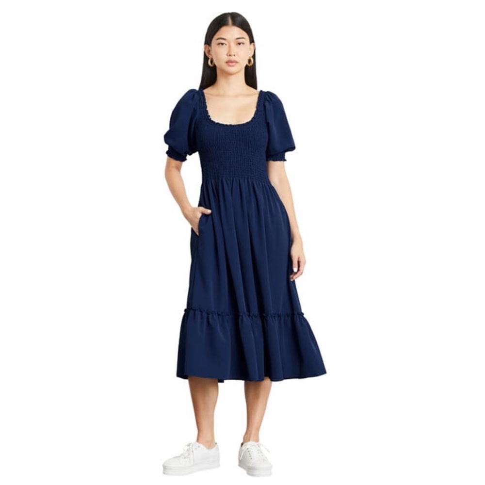 Hill House Louisa Nap Dress, Navy Crepe, size 2XL